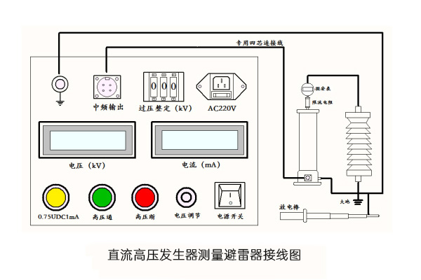 直流高压发生器测量避雷器接线图