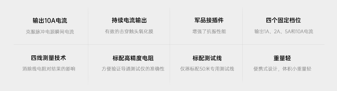 10A导通电阻测试仪特征